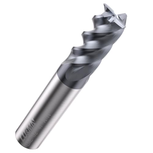 Image of Carbide Square End Mill - 4 Flute - 1 /2 inch 4T (1 Piece, 1 /2 inch) - for Milling Alloy Steels, Hardened Steel, Metal & More - Mill Bits Sets for DIYers & Professionals by LU&MN