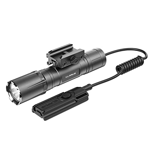 Image of klarus GL4 3300 High Lumen Rifle Light, Tactical Weapon Flashlight for Picatinny Rail, with Pressure Switch, 5000mAh Long Life Battery, IPX8 Waterproof, USB-C Rechargeable Gun Mounted Light