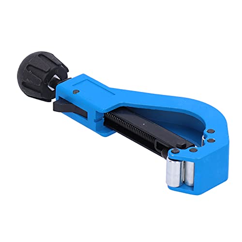 Image of PVC Tube Cutter Quick Scissor Tool, Pipe Cutting Tool with Double Rollers, Adjustable Gear Position for PVC Plastic PE Water Copper Aluminum Alloy Stainless Steel Pipes, Compact an (The cutting knife