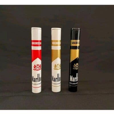 Image of Alkey Stylish Cigarette Shaped Lighter with Cool Design Round Shape Lighter for Cigarette Metal Premium Refillable Classic Pocket Lighter (Marl Multicolor)