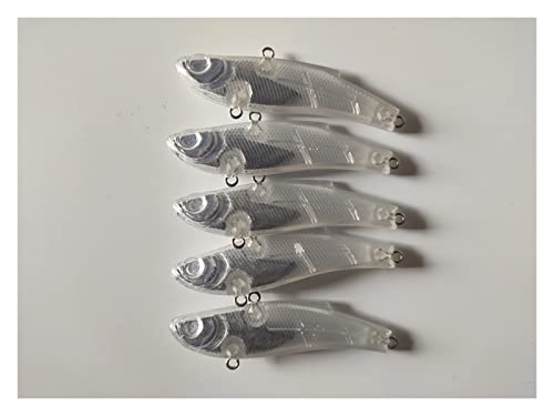 Hardbaits poisson nageur non peint de 71mm sans bavette avec transfert de masse, 10 pièces