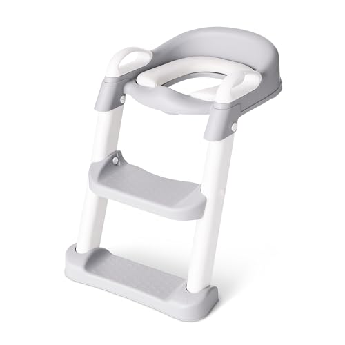 Image of Regalo Toddler Potty Training Seat with Step Stool Ladder, Adjustable Kids Toilet Seat with Cushioned Pad & Handles, Foldable Potty Training Toilet Seat for Toddlers, Fits Standard Toilets