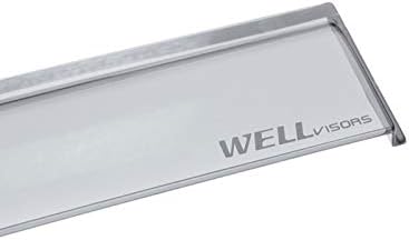 WellVisors Window Visors Wind Deflectors Compatible with Ford F150 Crew Cab 2015-2020 Series Premium Series Rain Guards 3-847FD015