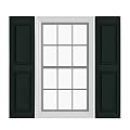 Pontiac Trail Raised Panel Vinyl Shutters (1 Pair) | 12” x 71” - Heathered Spruce | Exterior Window Shutters | Includes Mounting Hardware | Simple Installation | Made in USA
