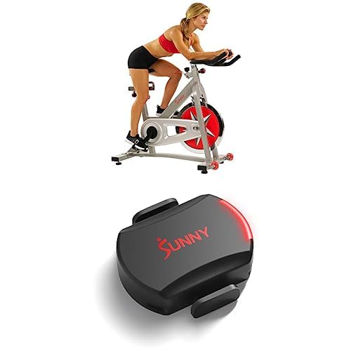 Sunny Health & Fitness Pro Indoor Cycling Exercise Bike & Advanced Cadence/RPM + Speed Sensor
