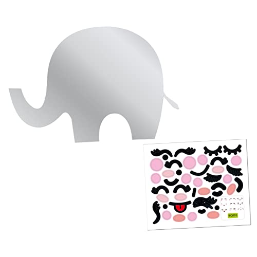 Uonlytech 1 Juego De Pegatinas De Espejo De Elefante Espejo Autoadhesivo Pegatina De Espejo De Elefante Pegatinas De Espejo De Animales Espejo De Decoración De Pegatina De Pared