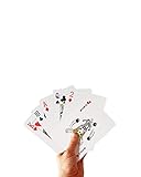 SeptCity Jumbo Playing Cards, 3.5 X 5 Inches Super Big Giant Game Theme Full Deck Huge Poker Oversize Decorations of Magic Party Fun for All Ages (1 Pack) (2 Times)