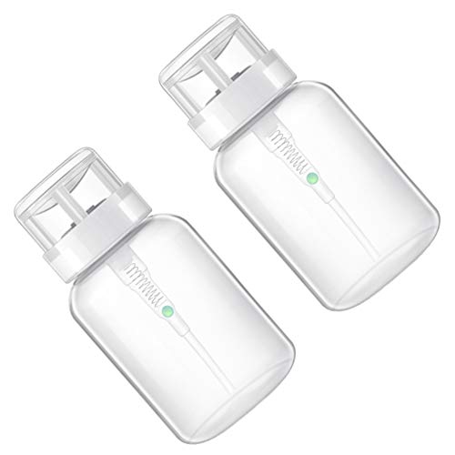 TOPBATHY 2Pcs 200Ml Nagellackentferner Pumpspender Push-Down-Pumpspender Pumpspender Leere Flasche für Alkohol Aceton… – Bild 7
