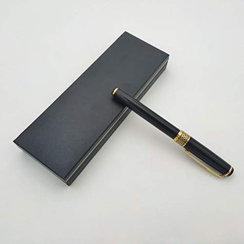 Accod Fashion Ballpoint Pen Metal Ballpoint Pen Signature Pen with Two Replaceable Refills Nice Gift for Family and Friend-Gift Box (Black)