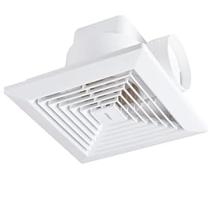 Bathroom Exhaust Fan, 10 Inch Ceiling Mount Fan, 110 CFM 1.0 Sones Ultra-Quiet Ventilation Fan, Square Exhaust Fan Ceiling Mount