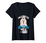 Photo Gallery donna sono una mamma shih tzu e questo è come faccio rotolare divertente shih tzu maglietta con collo a v Photo Gallery donna sono una mamma shih tzu e questo è come faccio rotolare divertente shih tzu maglietta con collo a v