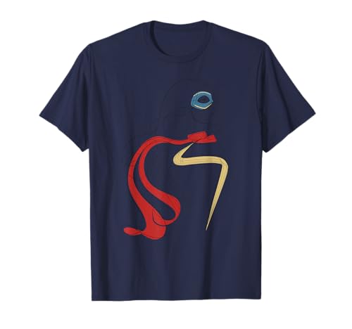 T-shirt Ms. Marvel vêtement geek coton imprimé portrait graphique mode originale