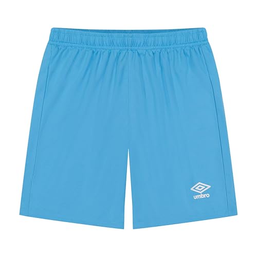Umbro Boy's Club Short, Elastic Waist Athletic Shorts (Sky Blue, Medium)