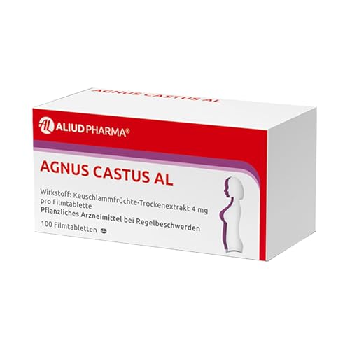 ALIUD PHARMA Agnus Castus AL, 100 Filmtabletten: Mit der Heilpflanze Mönchspfeffer, unterstützt bei Rhythmusstörungen der Regelblutung