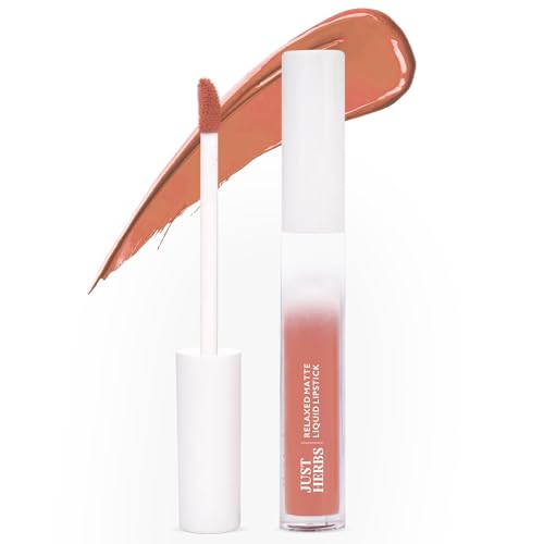 Image of Just Herbs Relaxed Matte Liquid Lipstick Lip colour for Women, Nourishing & Long Lasting Lipsticks 4 ml (Nude Harmony)