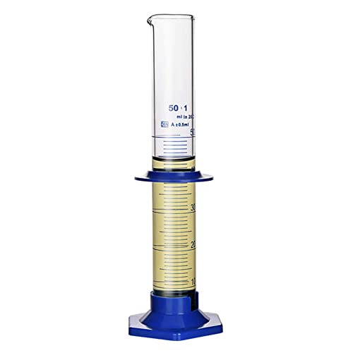 Image of 5PCS Graduated Cylinder Measuring Cylinder Thick Glass Lab Cylinders Glass Graduated Cylinder Glass Measuring Cylinder(50ML)