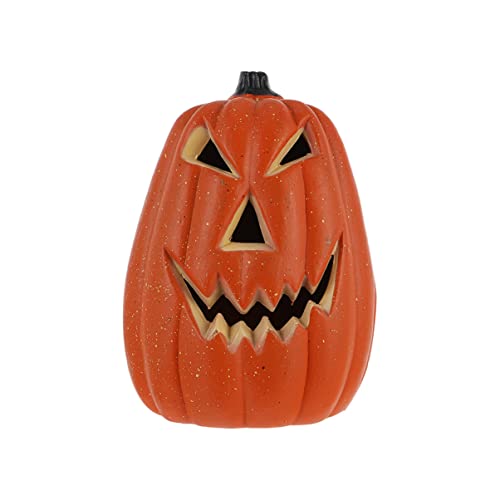 Angoily Farol de calabaza de Halloween Jack-O Luces de Linterna Luminosas Decoraciones de Calabaza Iluminada Calabaza con Luces Espeluznantes Decoraciones de Halloween para interiores y exteriores