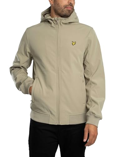 Lyle & Scott Hombre Chaqueta Softshell Con Espalda De Polar, Sage Uniform, S