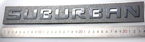 Image of Aimoll 1x Suburban Letter Emblems ABS Badge Replacement for Gm Suburban Chevrolet Glossy Shiny New (Black)