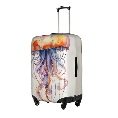 Housse de protection pour valise motif méduses extensible blanc Large - 2