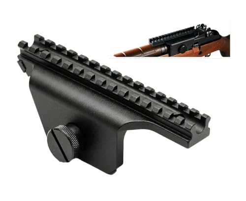 Gotical 4-Point Locking Deluxe M14/M1A Scope Mount, Over 6-inch Fully Picatinny-Compatible top Rail with 15 Slots, Side Plate Features Locking Point, Installs Easily, no Gunsmithing Required