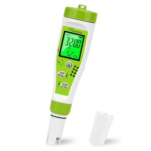 HOICATED Salt Tester pH Meter for Aquarium Fish Tank Koi