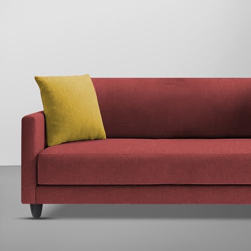 Image of Casaliving Dominic 2 Seater Sofa Set for Living Room (Maroon Fabric) Premium Fabric Sofa