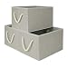 StorageWorks Cotton Storage Bins with Cotton Rope Handles, Closet Bin, Rectangle, Gray, 3-Pack, Jumbo