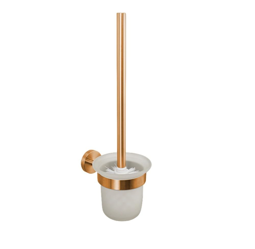 Accesorios de baño de Oro Rosa Cepillado, Soporte para Papel higiénico, toallero, Ganchos para Barra, Soporte para Cepillo de Dientes de Acero Inoxidable, Soporte para Cepillo de baño