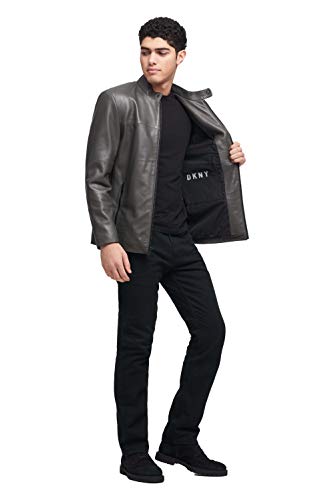 Image of DKNY Men's Modern Lamb Leather Racer Jacket