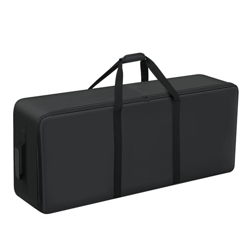 35 Inch Large Zippered Duffel Bag for Travel Camping Sports Equipment Storage, Soft Foldable Rolling Carry Cover with Wheels, Waterproof Foldable Luggage Bag with Padded Handles - Main Image