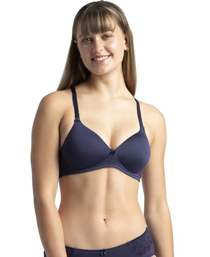 Image of Jockey 1819 Women's Wirefree Padded Microfiber Nylon Elastane Stretch Full Coverage Multiway Styling T-Shirt Bra with Magic Under Cup