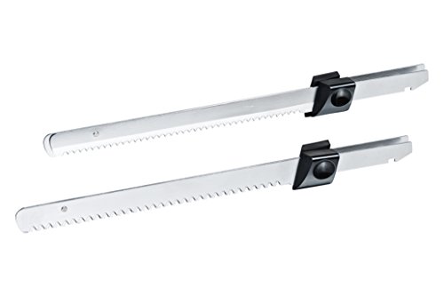 Foto von Rommelsbacher Elektromesser EM 150 - kraftvoller Motor, Einschalttaste, nutzbare Klingenlänge 15 cm, Edelstahl-Messerklingenpaare mit feiner und grober Zahnung, 120 W, schwarz