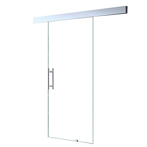 Preisvergleich Produktbild Sogood 102,5x205cm Glasschiebetür Amalfi TS20-1025 ESG Sicherheitsglas Klarglas Griffart Stangengriff inkl. SoftClose-Automatik