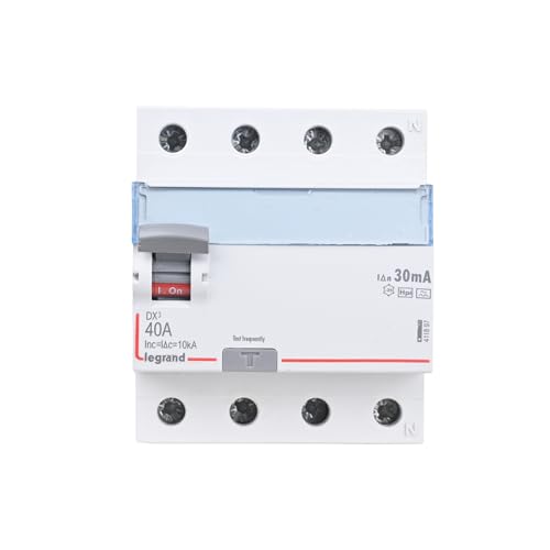 Image of Legrand DX 40A 2-Pole RCCB 30mA | Residual Current Circuit Breaker for Shock & Fire Protection | ISI Marked IS 12640-1, BiConnect Terminals | Leakage Protection for Hospital, IT Offices, Cold storage