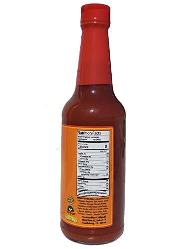 Miniatura 2 de Chiligods Salsa de pimiento rojo, salsa galardonada hecha con puré de jalapeño y chiles chipotle, paquete de 2, 10 onzas