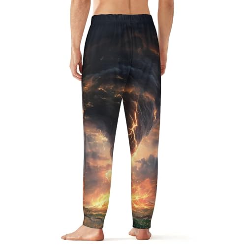 Powerful Tornado Men's Pajama Pants Soft Lightweight Sleepwear Lounge PJ Bottoms for Sleeping3