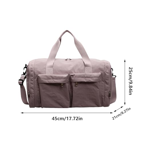 Folding Travel Bag, Duffle Bag Folding Design, 20-35L Packable Tote Luggage, Lightweight with Carry Handles, for Hospital, Sports, Hiking, Weekend, Airplane, and Camping, 25X45X21cm2
