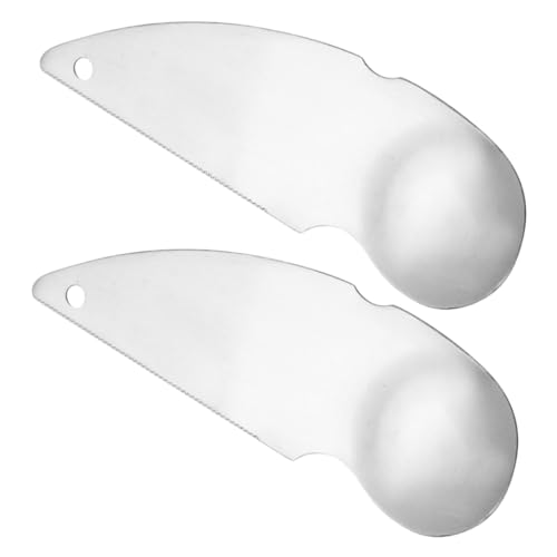 FUNOMOCYA Lot De 2 Éplucheurs À Cuillère Portables Coupe-Citron Et Avocat Aide Pratique pour Facile À Utiliser Sûr 2 Pièces X 2