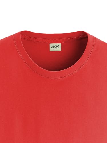 Image of ADRO Men's Cotton Regular Fit Combo Plain Solid T-Shirt Pack of 2