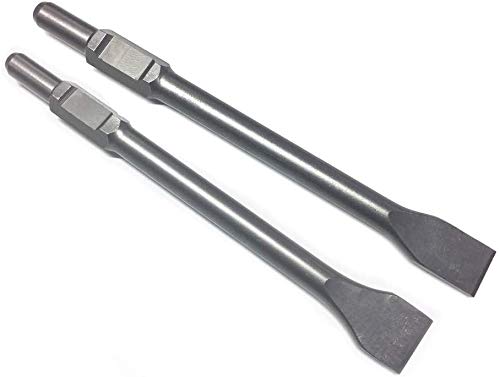WERHE Chisel Set 35/50 x 410 mm Hex30 - Robust Tool Steel for Concrete and Masonry - Compatible with Demolition Hammers