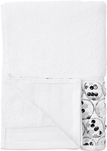 Popular Bath Sinatra Modern Bathroom Towel Set 3 Piece Hand And Wash Towel Luxury Contemporary Decor Bling Bath Towel Sets Soft, Plush And Highly Absorbent, White #TOP2