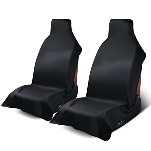 Truckiipa Front Car Seat Covers, Premium Waterproof Seat Cover for Cars 2PCS, Washable Car Seat Protectors Ideal for Gym Swimming Surfing Running Crossfit-Universal Fit Car, Truck, SUV, Vans