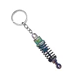 BDZMC Car Shock Absorber Keychain, Cool Metal Car Key Chain with Key Ring, Fashion Key Fob Decoration Accessories (Colorful)
