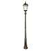 Gama Sonic GS-98B-S-WB Royal Bulb Lamp Post Outdoor Solar Light Fixture and Pole, Single, Weathered Bronze