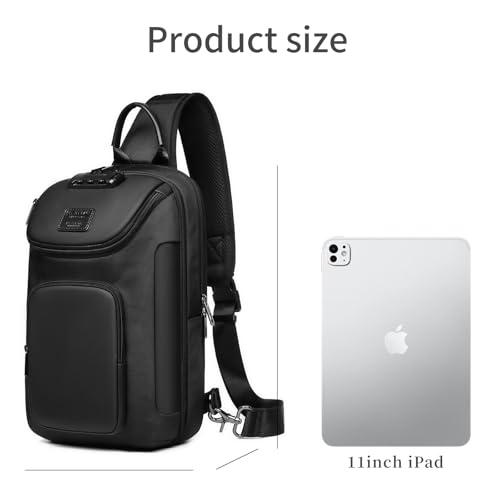 OZUKO Sling Backpack Sling Bag Crossbody Backpack Shoulder Casual Daypack Rucksack for Men (Gray)2