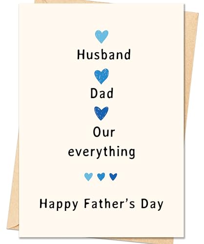 IDU Fathers Day Card Gifts for Husband Fathers Day Card Gifts from Wife Happy Fathers Day Decorations Gifts for Husband from Wife