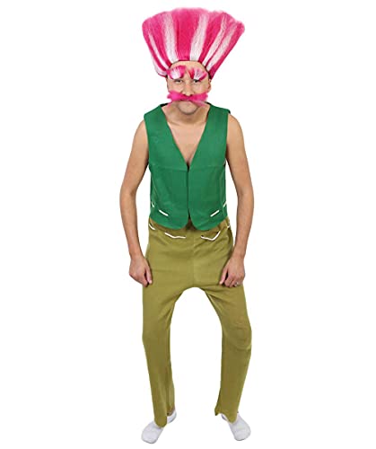 HPO Mens Adult Costume for Cosplay Troll King Flame-retardant Synthetic Fabric (Extra Large)