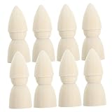 FIXOSHEE 10個彩绘木头娃娃 未塗装 木製ペグ人形 ペイント用 原木色 と手作り