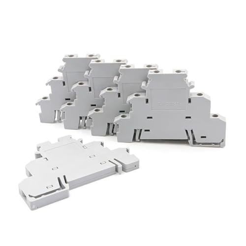 Bornier rail DIN DIKD 1.5 compact à vis trois couches 24A lot de 10